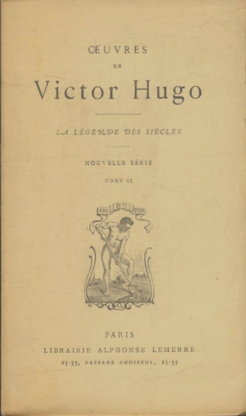 Livrenpoche : La légende des siècles Tome II - Victor Hugo - Livre