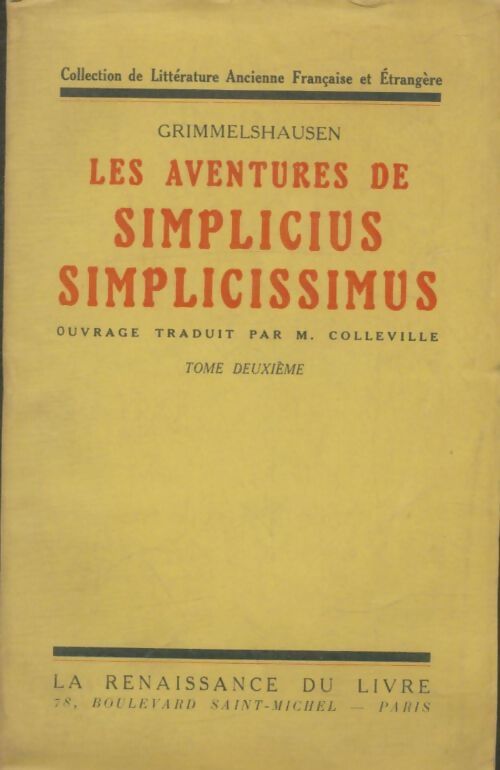 Livrenpoche : Les aventures de Simplicius Simplicissimus Tome II - Grimmelshausen - Livre