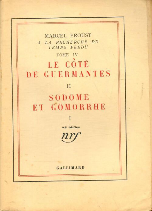 Livrenpoche : Le côté des Guermantes Tome II / Sodome et Gomorrhe Tome I - Marcel Proust - Livre