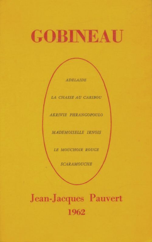 Livrenpoche : Nouvelles Tome I : Adelaide / La chasse au caribou / Akrivie Phrangopoulo / ... - Marcel Gobineau - Livre
