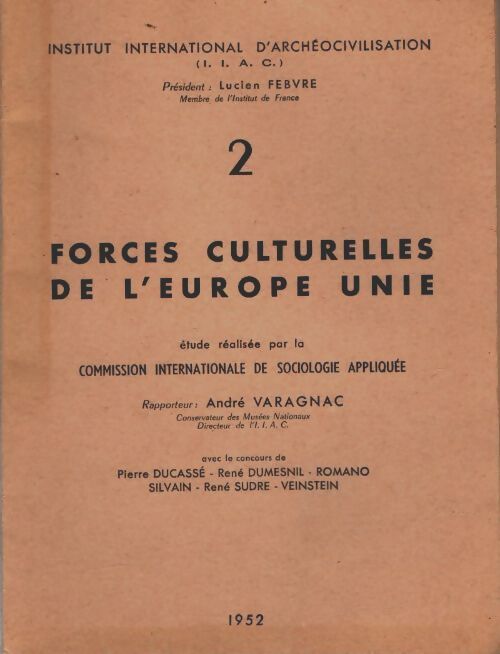 Livrenpoche : Forces culturelles de l'Europe unie - Collectif - Livre
