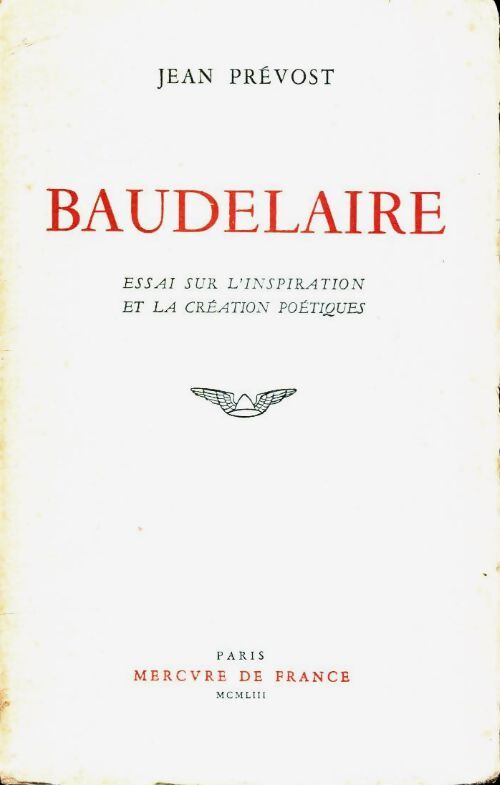 Livrenpoche : Baudelaire - Jean Prévost - Livre