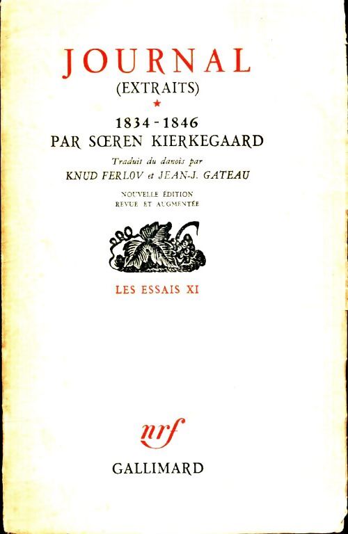 Livrenpoche : Journal (extraits) Tome I - Sören Kierkegaard - Livre