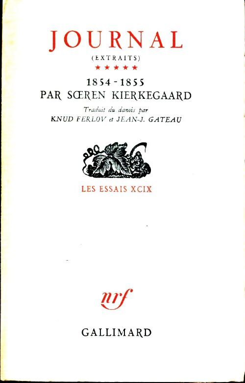 Livrenpoche : Journal (extraits) Tome V - Sören Kierkegaard - Livre