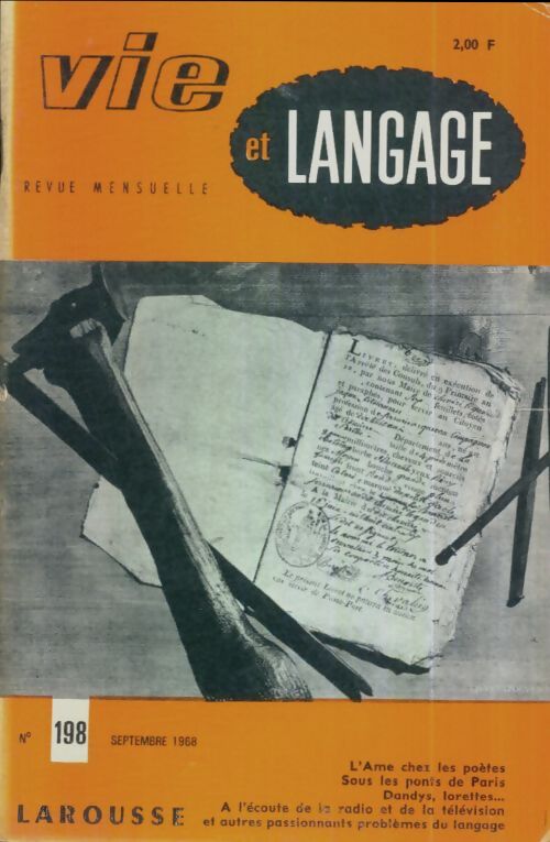Livrenpoche : Vie et langage n°198 - Collectif - Livre