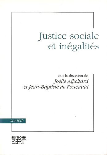 Livrenpoche : Justice sociale et inégalités - Joëlle Affichard - Livre