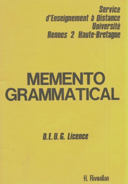 Livrenpoche : Memento grammatical  - Collectif - Livre
