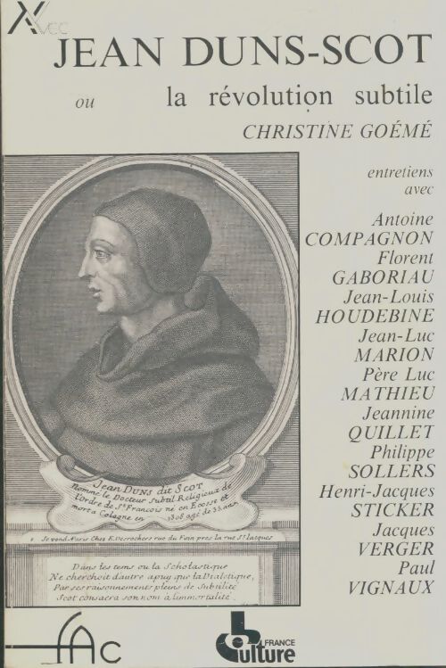 Livrenpoche : Jean Duns Scot ou la révolution subtile - Christine Goémé - Livre