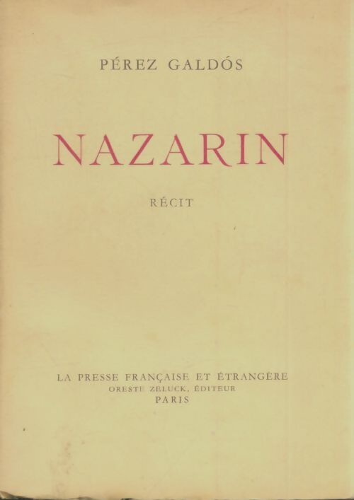 Livrenpoche : Nazarin - Benito Pérez Galdos - Livre