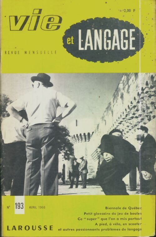 Livrenpoche : Vie et langage n°193 - Collectif - Livre