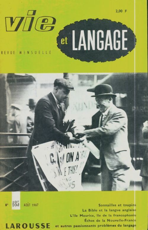 Livrenpoche : Vie et langage n°185 - Collectif - Livre