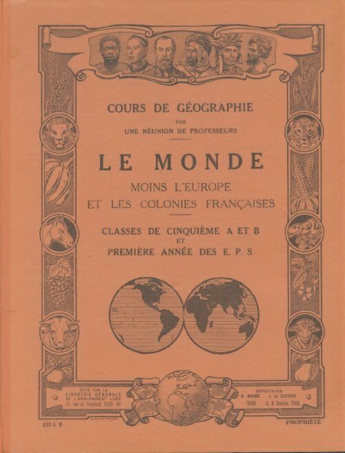 Livrenpoche : Le monde moins l'Europe et les colonies françaises 5e - Collectif - Livre