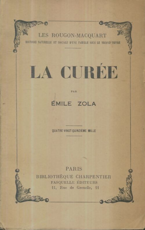 Livrenpoche : La curée - Emile Zola - Livre