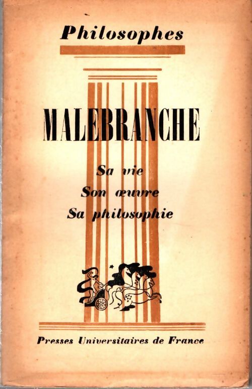 Livrenpoche : Malebranche : Sa vie, son oeuvre, sa philosophie - Pierre Ducassé - Livre