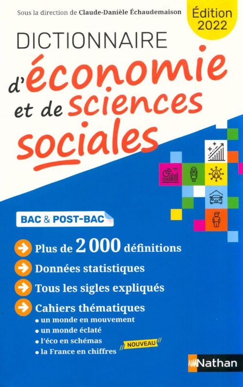 Livrenpoche : Dictionnaire d'économie et de sciences sociales 2022 - Franck Bazureau - Livre