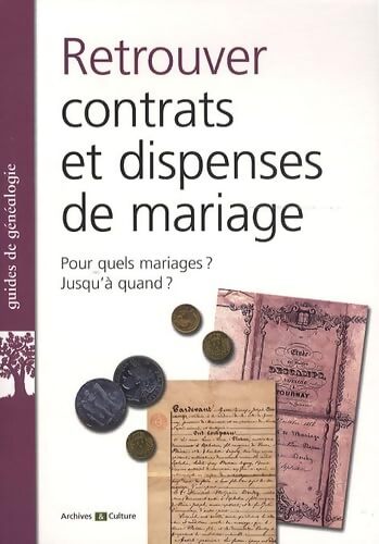 Livrenpoche : Retrouver des contrats et dispenses de mariage - Marie-Odile Mergnac - Livre