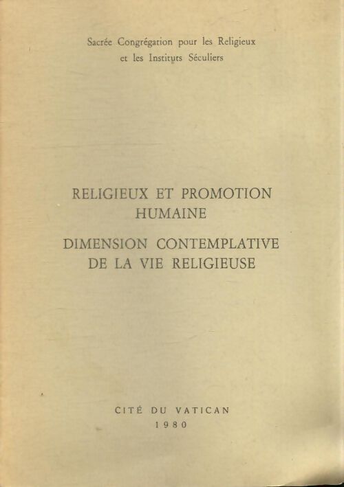 Livrenpoche : Religieux et promotion humpaine - Collectif - Livre