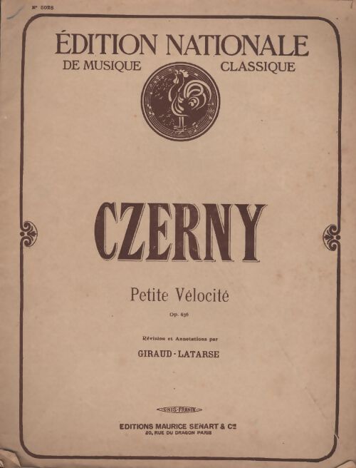 Czerny : Petite vélocité - Czerny - Livre