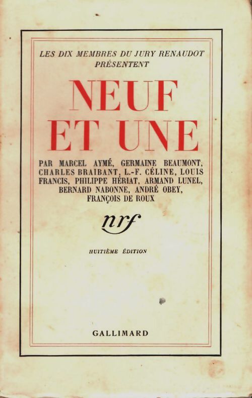 Neuf et une - Collectif - Livre
