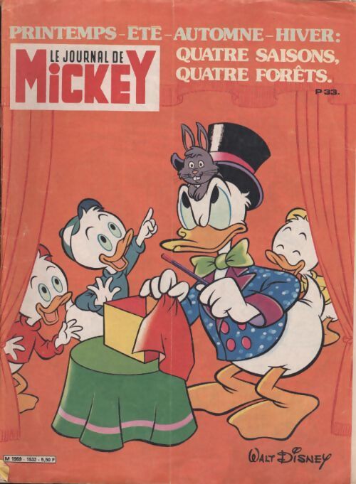 Le journal de Mickey n°1532 : Quatre saisons, quatre forêts - Collectif - Livre