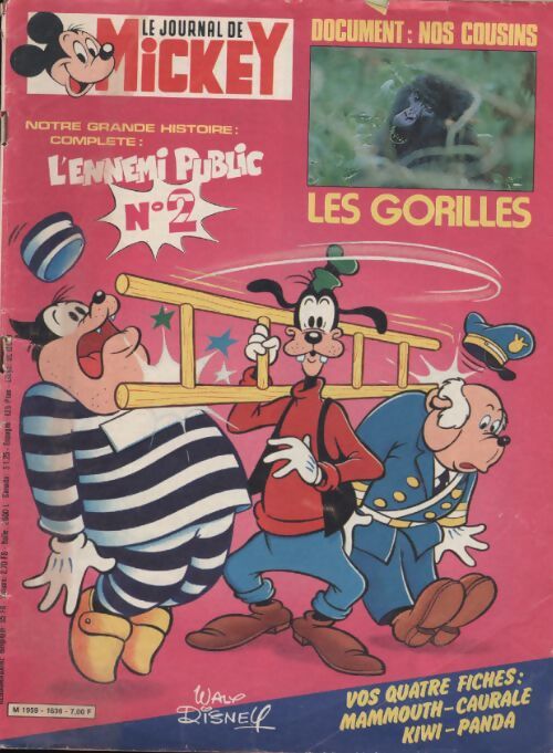 Le journal de Mickey n°1636 : L'ennemi public n°2 - Collectif - Livre