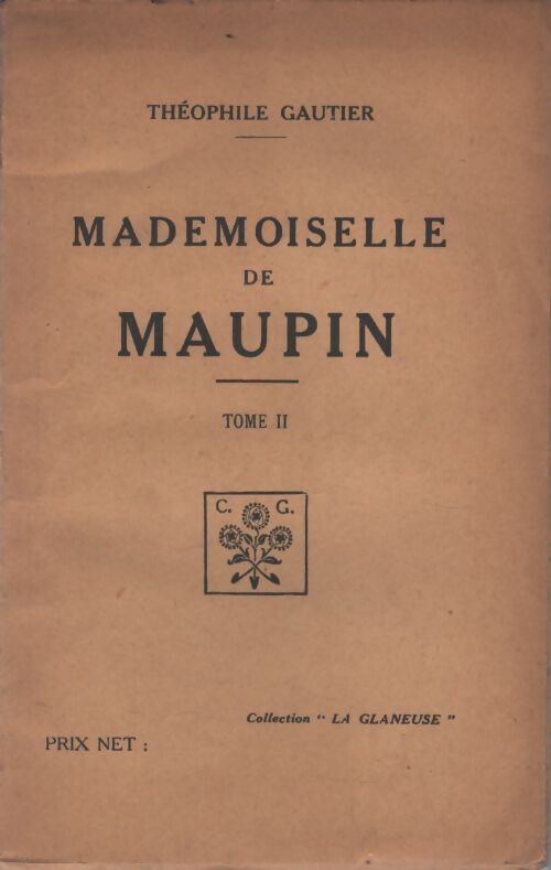 Mademoiselle de Maupin Tome II  - Théophile Gautier - Livre
