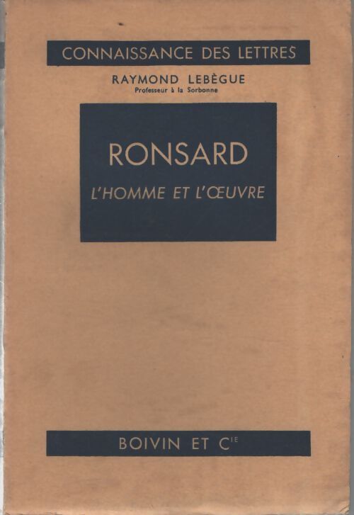 Ronsard - Raymond Lebègue - Livre