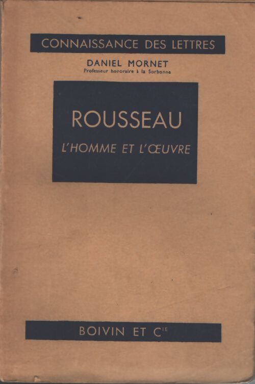 Rousseau - Daniel Mornet - Livre
