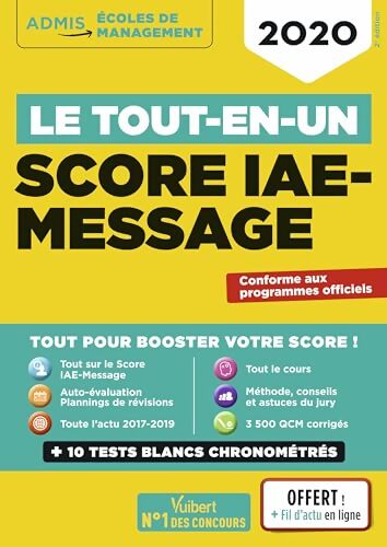 Le tout-en-un score iae-message - fil d'actu offert : 2020 - Julie Camoin - Livre