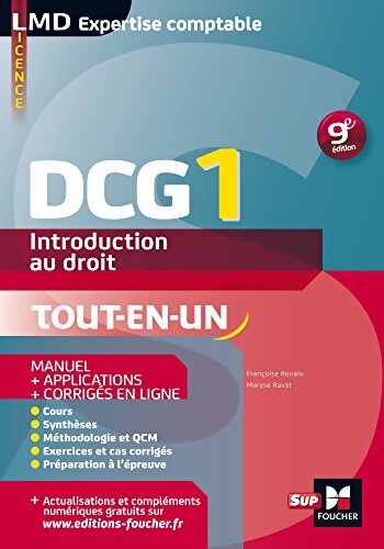 Dcg 1 - introduction au droit - manuel et applications - 9e édition - Françoise Rouaix - Livre
