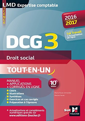 Droit social dcg 3 : Manuel & applications - Marie-Paule Schneider - Livre