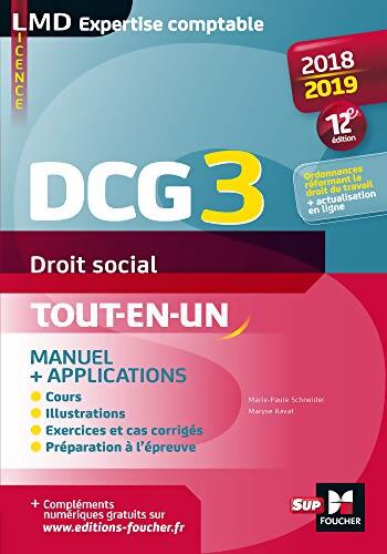 Dcg 3 - droit social - manuel et applications - 2018-2019 - 12e édition - préparation complète - Marie-Paule Schneider - Livre
