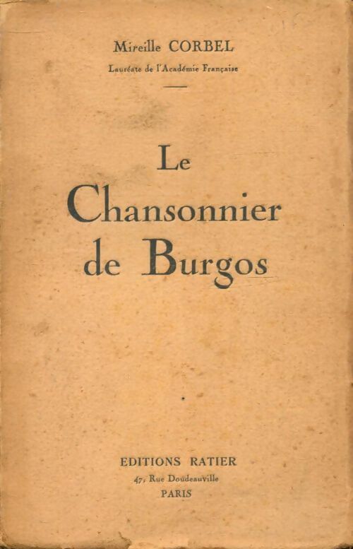 Le chansonnier de Burgos - Mireille Corbel - Livre