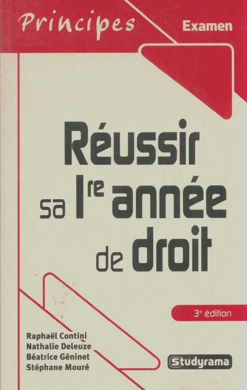 Réussir sa première année de droit - Raphaël Contini - Livre