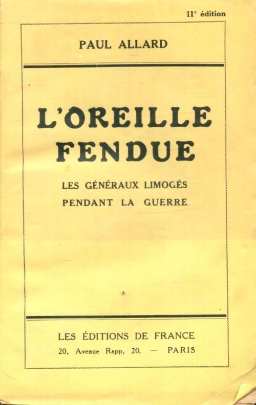 L' oreille fendue - Paul Allard - Livre