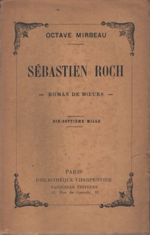Sébastien Roch - Octave Mirbeau - Livre