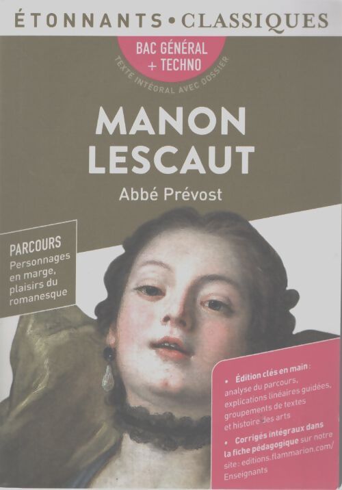 Manon lescaut - Abbé Prévost - Livre