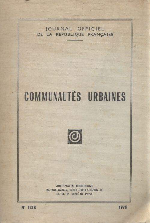 Communautés urbaines - Collectif - Livre