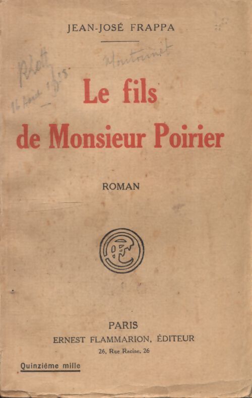 Le fils de monsieur Poirier - Jean-José Frappa - Livre