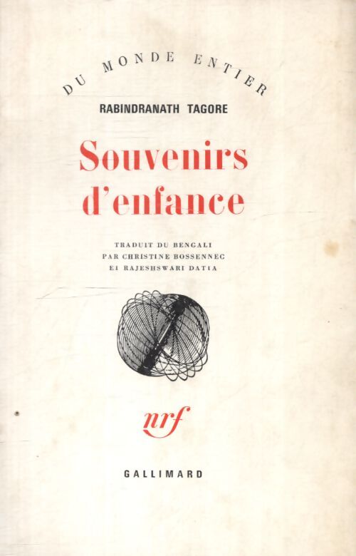 Souvenirs d'enfance - Rabindranath Tagore - Livre