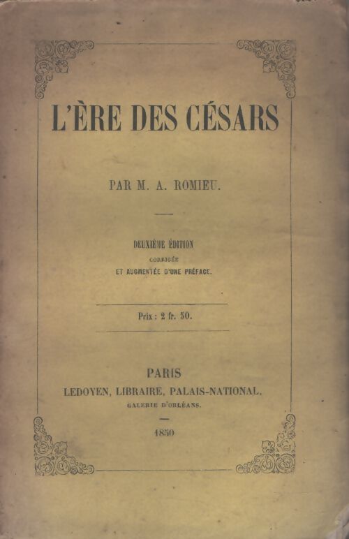 L'ère des Césars - M. A. Romieu - Livre