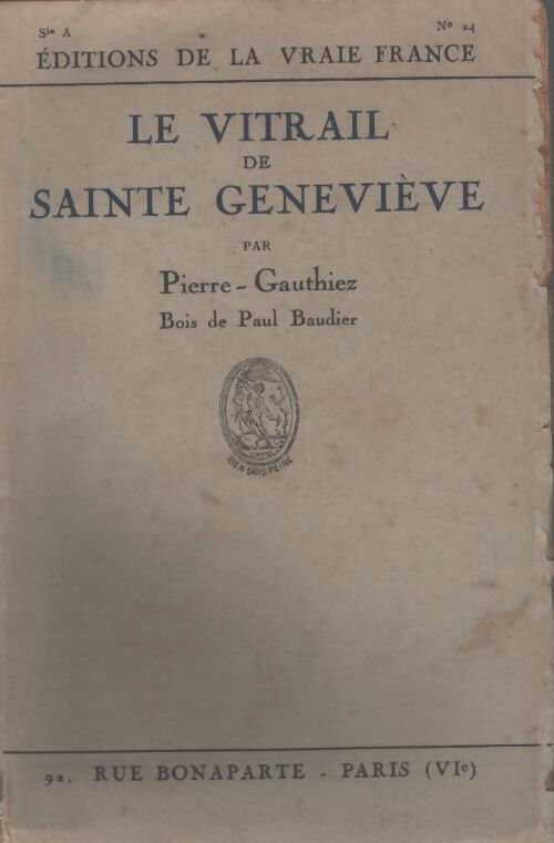 Le vitrail de Sainte Geneviève - Pierre Gauthiez - Livre