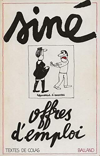 Offres d'emploi - Siné - Livre