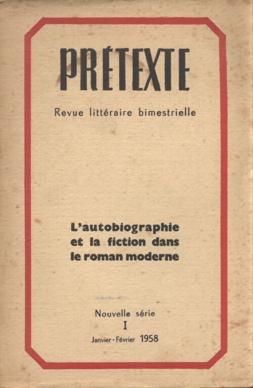 Pretexte n°1 - Collectif - Livre