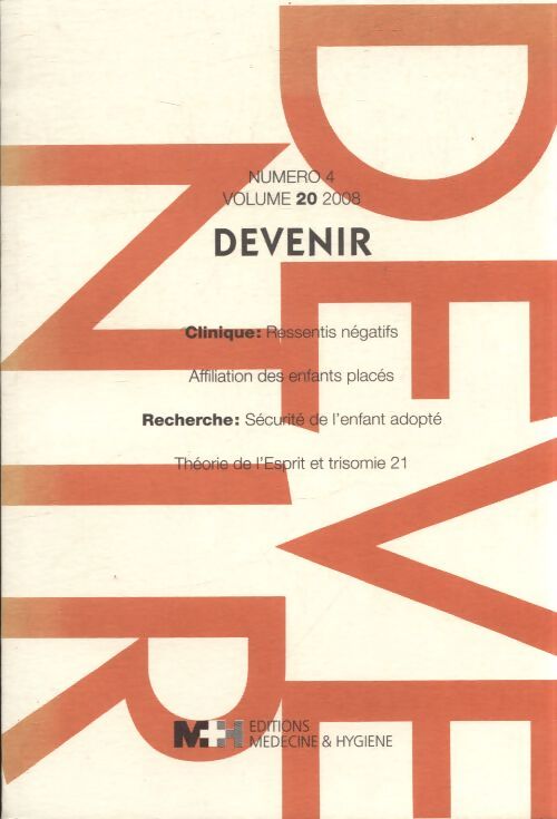 Devenir n°4 volume 20 - Collectif - Livre