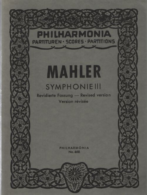 Symphonie III - Gustav Mahler - Livre