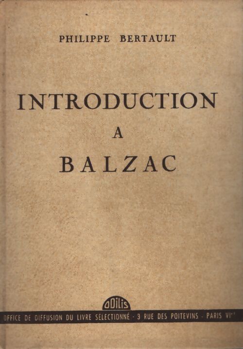 Introduction à Balzac - Philippe Bertault - Livre