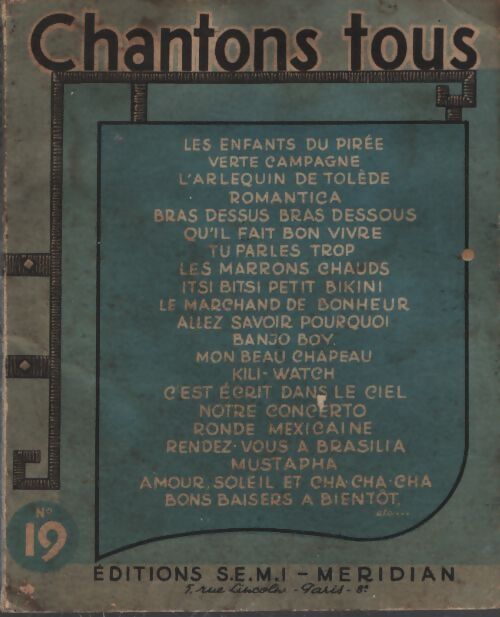 Chantons tous n°19 - Collectif - Livre