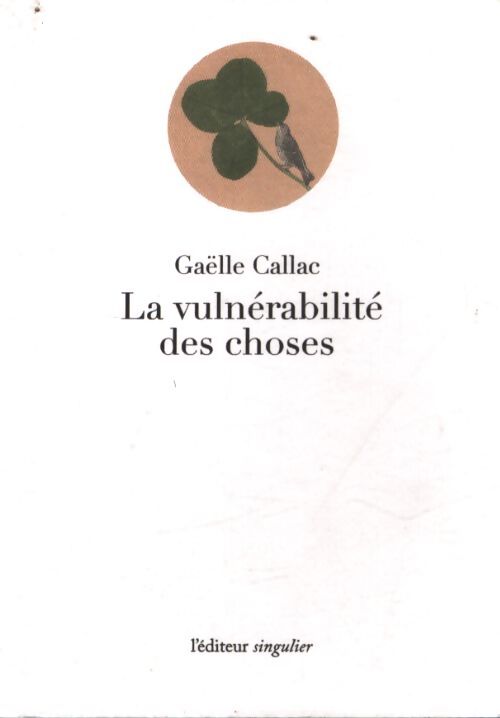 La vulnaribilité des choses - Gaëlle Callac - Livre