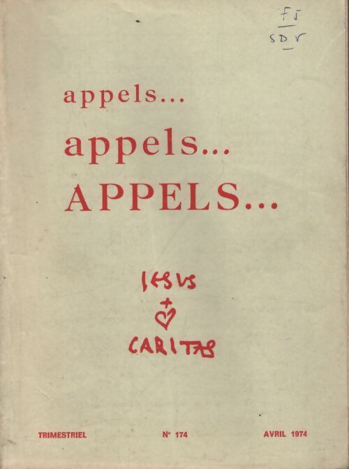 Jesus caritas n°174 : appels... - Collectif - Livre